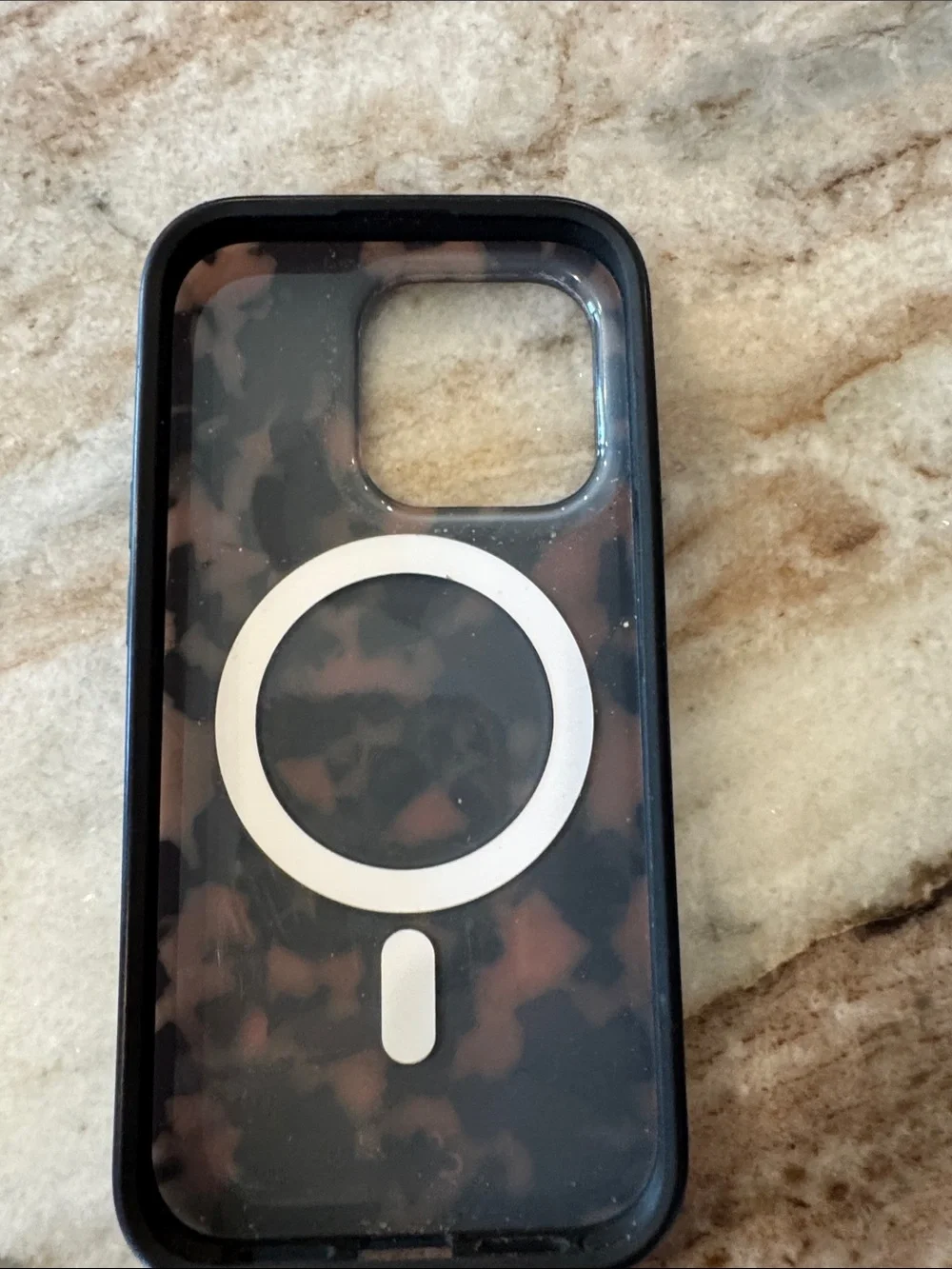 Sonix Tortoiseshell Gloss Phone Case - Black & Orange